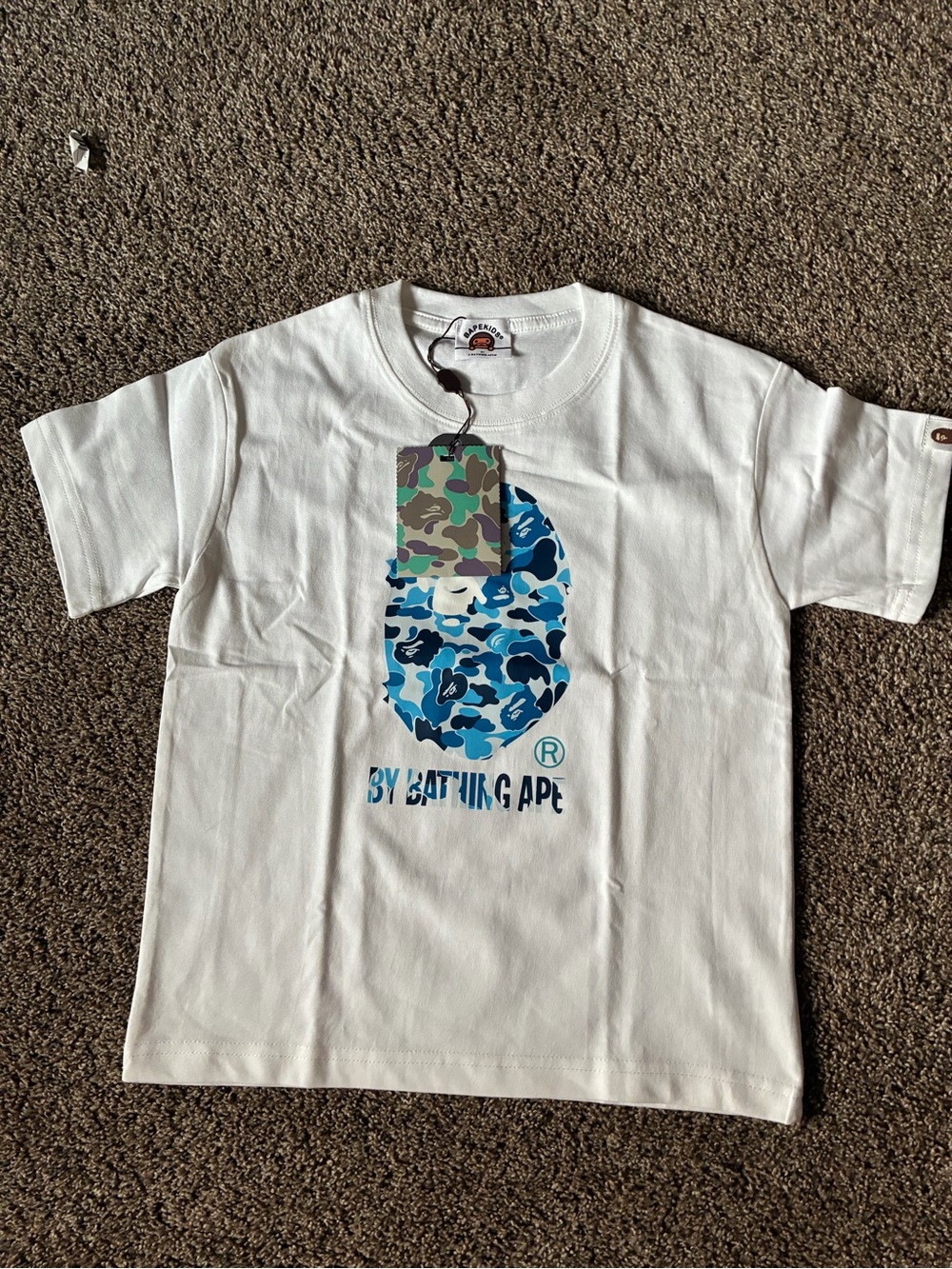 Bape White Kids' Short Sleeve Tee